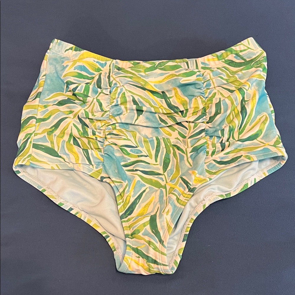 Torrid Leaf Print High-Waisted Bikini Bottom